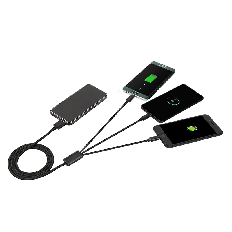 Câble 3 en 1 (lightenning/micro Usb/ Usb-C)