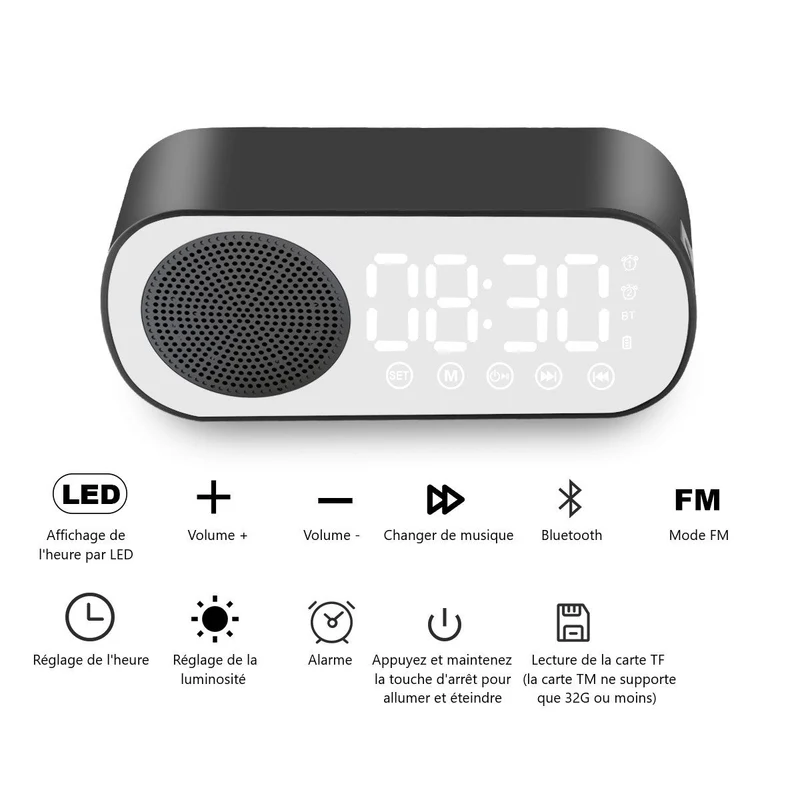 Enceinte Reveil Bluetooth