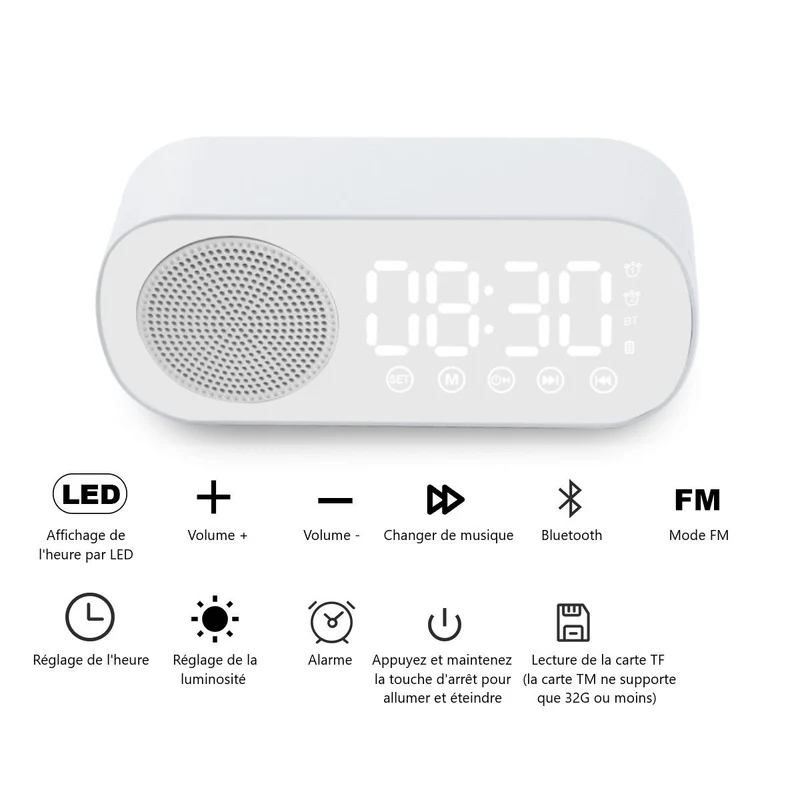 Enceinte Reveil Bluetooth