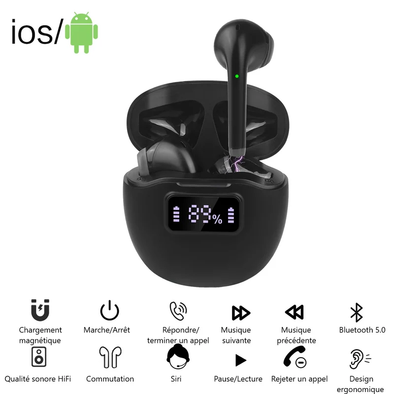 Ecouteurs Bluetooth avec Reduction de Bruit