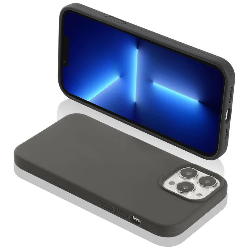 Coque pour Iphone 13 PRO MAX Rigide en Silicone - Noir