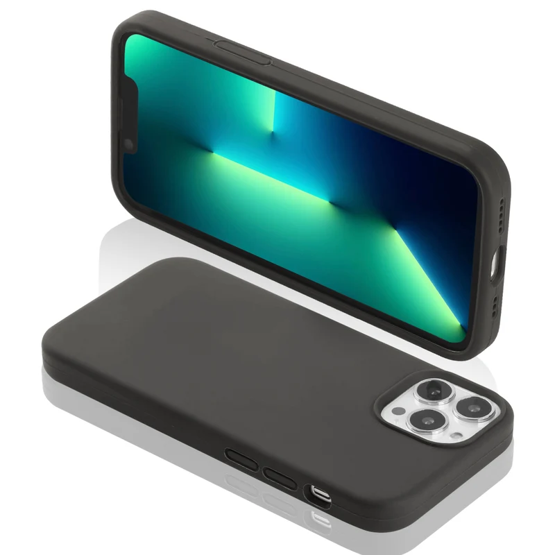 Coque pour Iphone 13PRO Rigide en Silicone - Noir