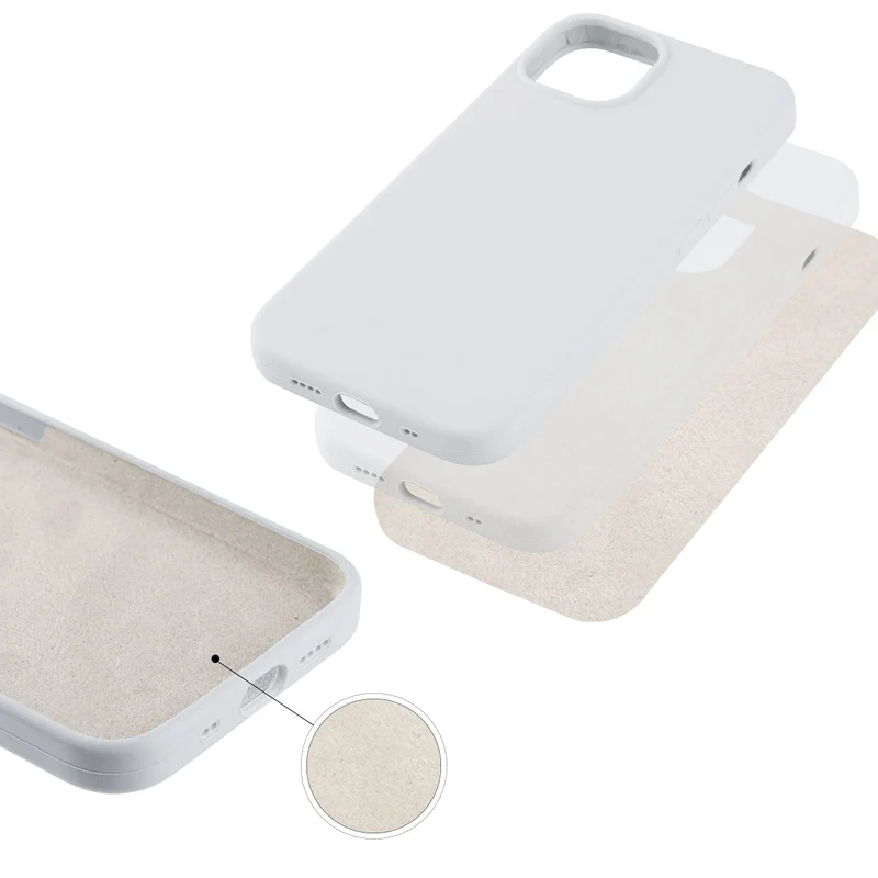 Coque pour Iphone 13 MINI Rigide en Silicone - Blanc