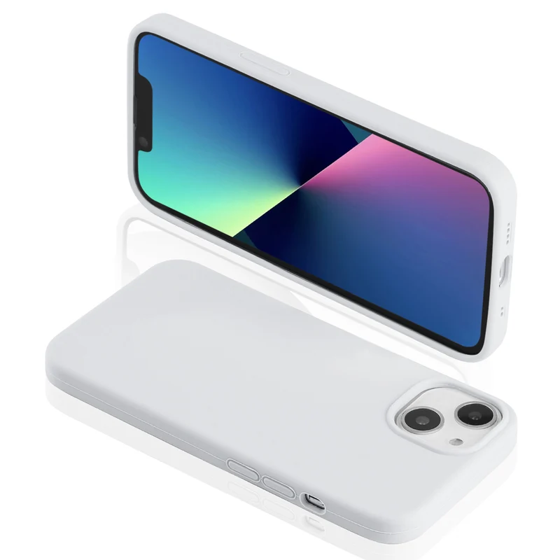 Coque pour Iphone 13 MINI Rigide en Silicone - Blanc