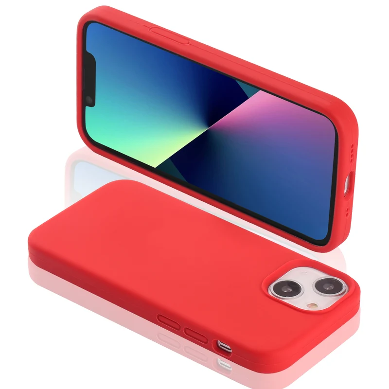 Coque pour Iphone 13 MINI Rigide en Silicone - Rouge