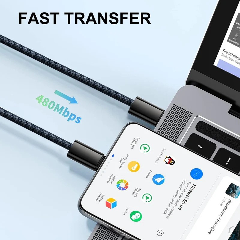 Câble Usb-C - Lithening - Bleu