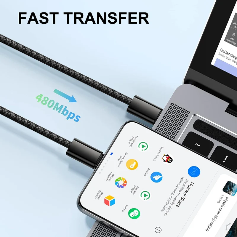 Câble Usb-C - Lithening - Noir