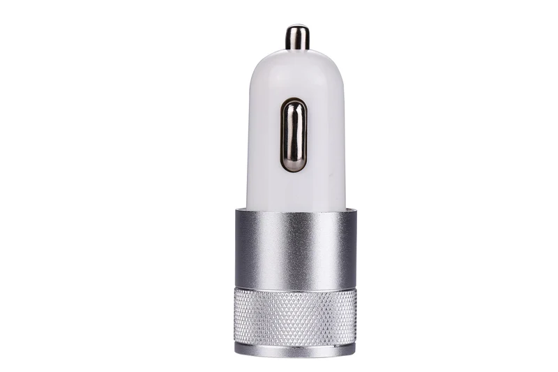 Chargeur Allume Cigare Acier Double Entree USB