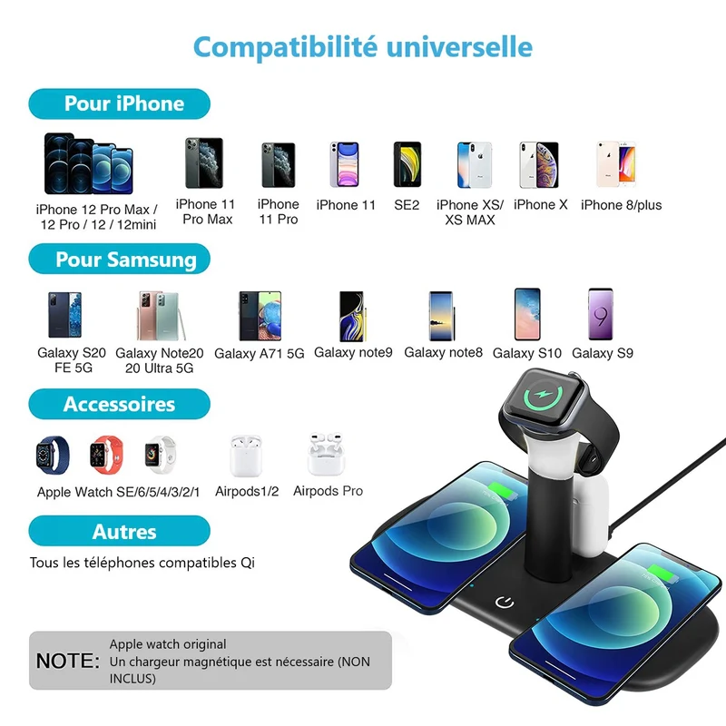 Chargeur sans Fil 3 en 1