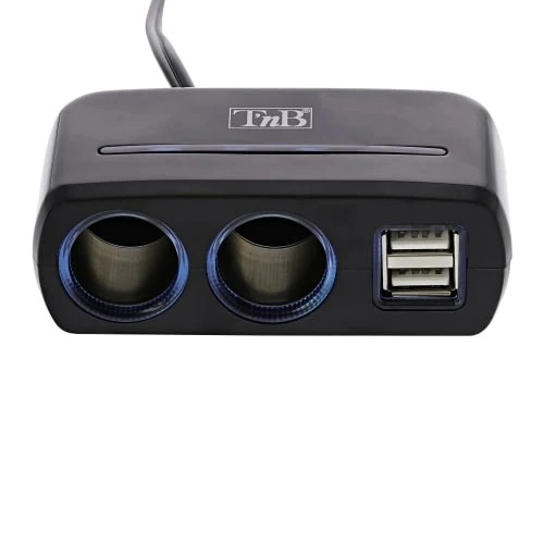 Chargeur allume-cigares 2XUSB-A 30W + 2 prises allume-cigares